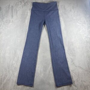 Athleta Elation Textured Straight Leg Pants Blue Herringbone Small Petite SP